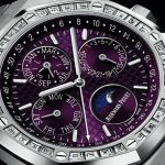 Cheap Audemars Piguet’s Newest Royal Oak Replica Watches UK Is A Regal Purple Perpetual Calendar With A Diamond-Set Bezel
