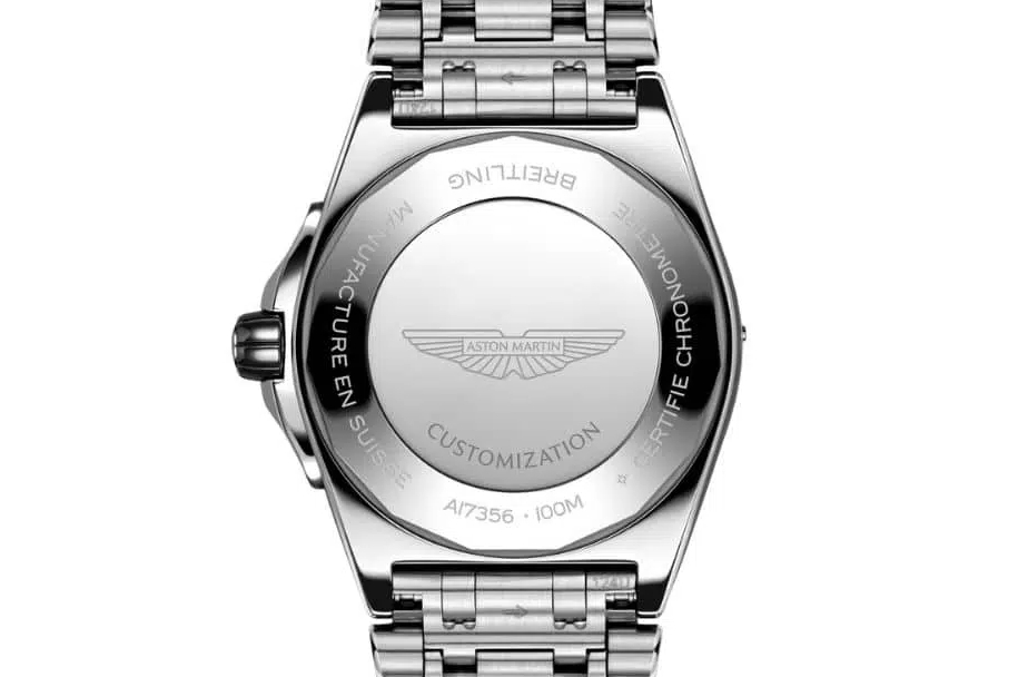 Breitling Super Chronomat caseback design and engraving details