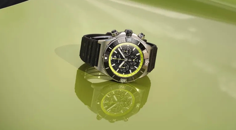 Breitling Super Chronomat Valhalla lime green dial accents